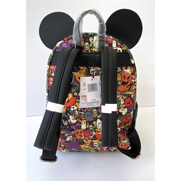 DISNEY PARKS x Loungefly 2022 Mickey Minnie Halloween Trick/Treat Backpack NWT - Picture 4 of 6